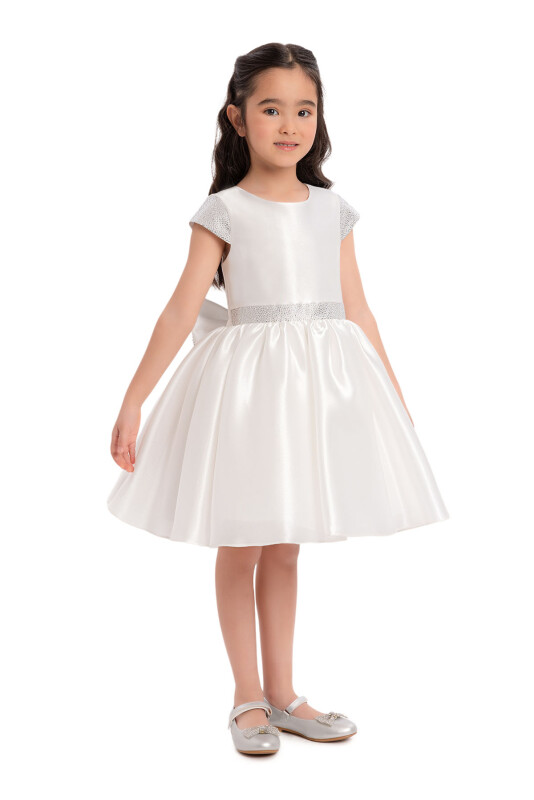 Ecru Girls Moon-Sleeved Dress 3-7 AGE - 2