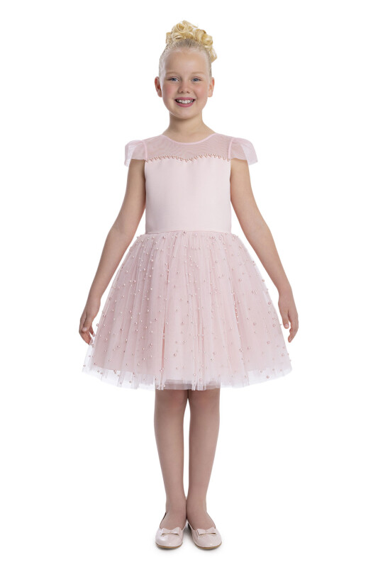 Powder Heart Neckline Girl's Dress 8-12 AGE - 1
