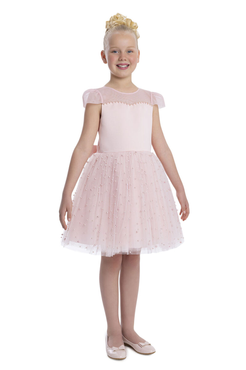 Powder Heart Neckline Girl's Dress 8-12 AGE - 2