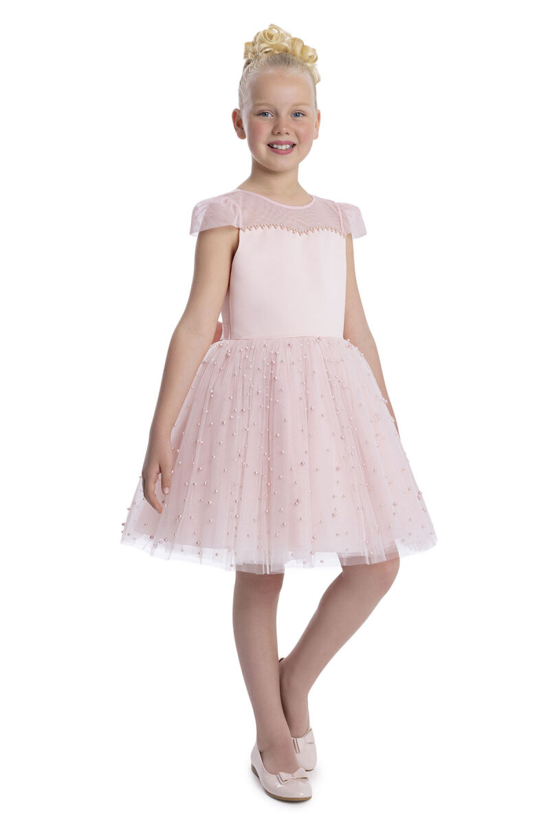 Powder Heart Neckline Girl's Dress 8-12 AGE - 3