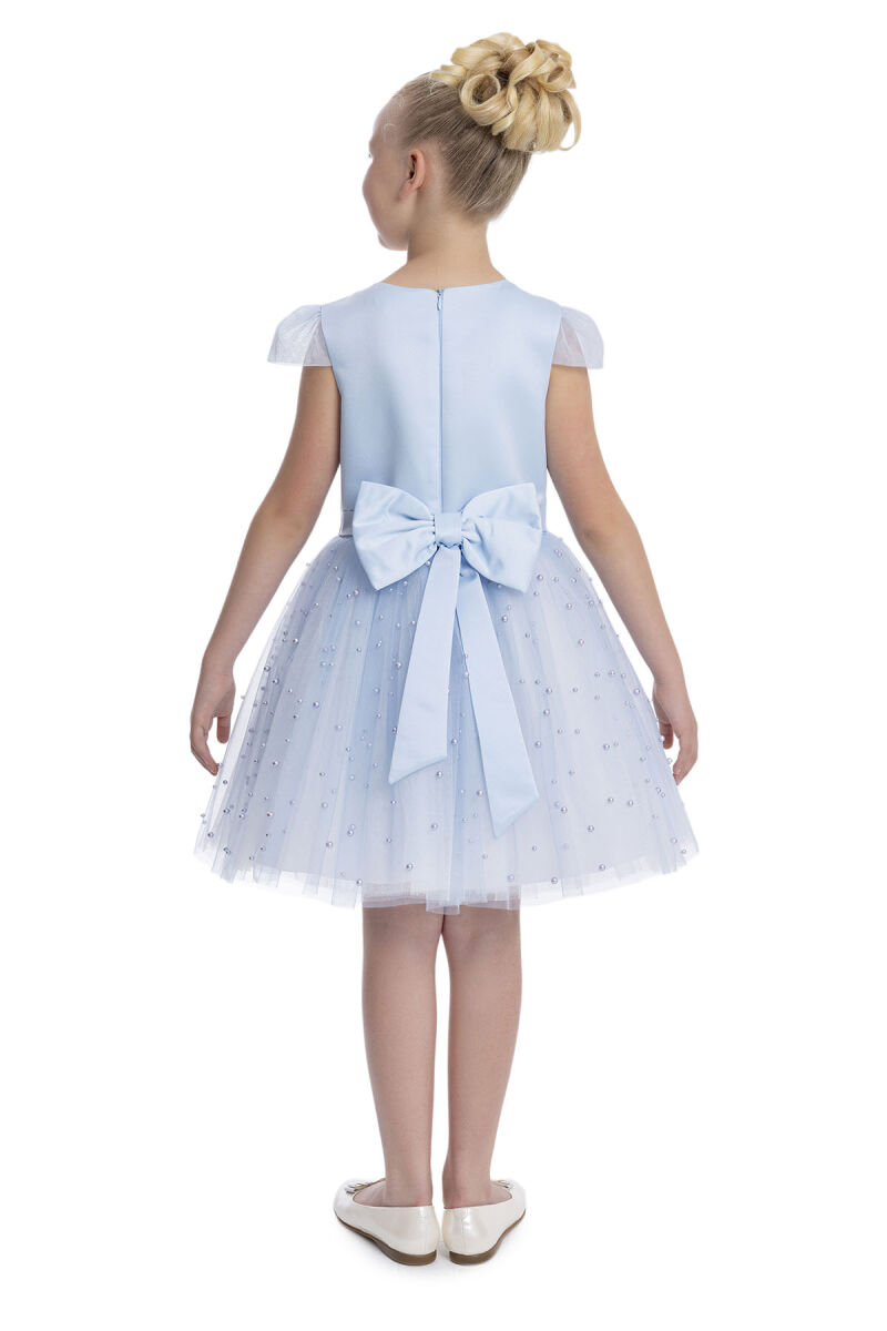 Blue Heart Neckline Girl's Dress 8-12 AGE - 6