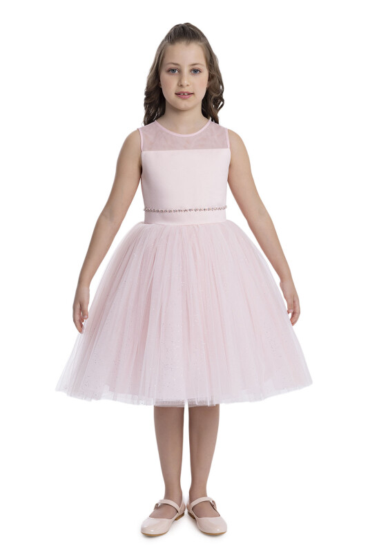 Powder Sleeveless Cut Girl's Dress 8-12 AGE 