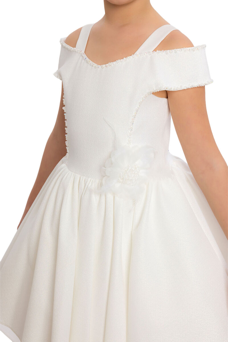 Ecru Girls Princess Collar Dress 8-12 AGE - 4