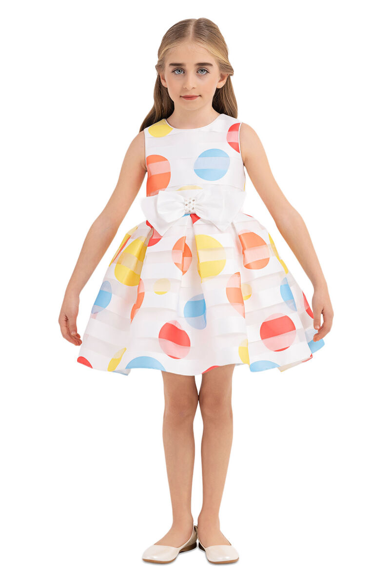 Ecru Sleeveless Dress for Girls 2-6 AGE - 1