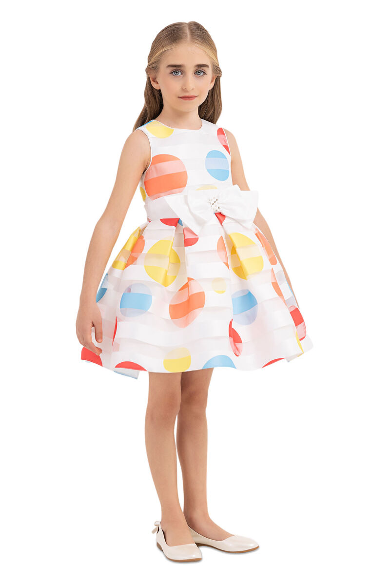 Ecru Sleeveless Dress for Girls 2-6 AGE - 2