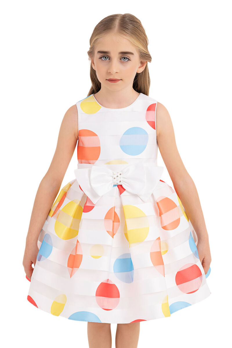 Ecru Sleeveless Dress for Girls 2-6 AGE - 4