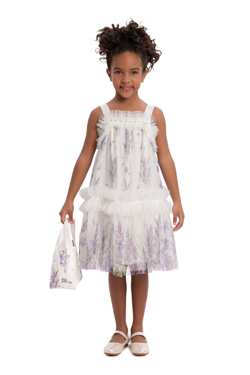 Lavender Girls Ruffled Dress 3-7 AGE - 2