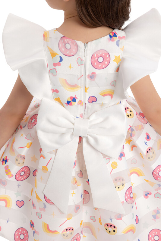 Ecru Girls Dress with Donut 6-24 MONTH - 5