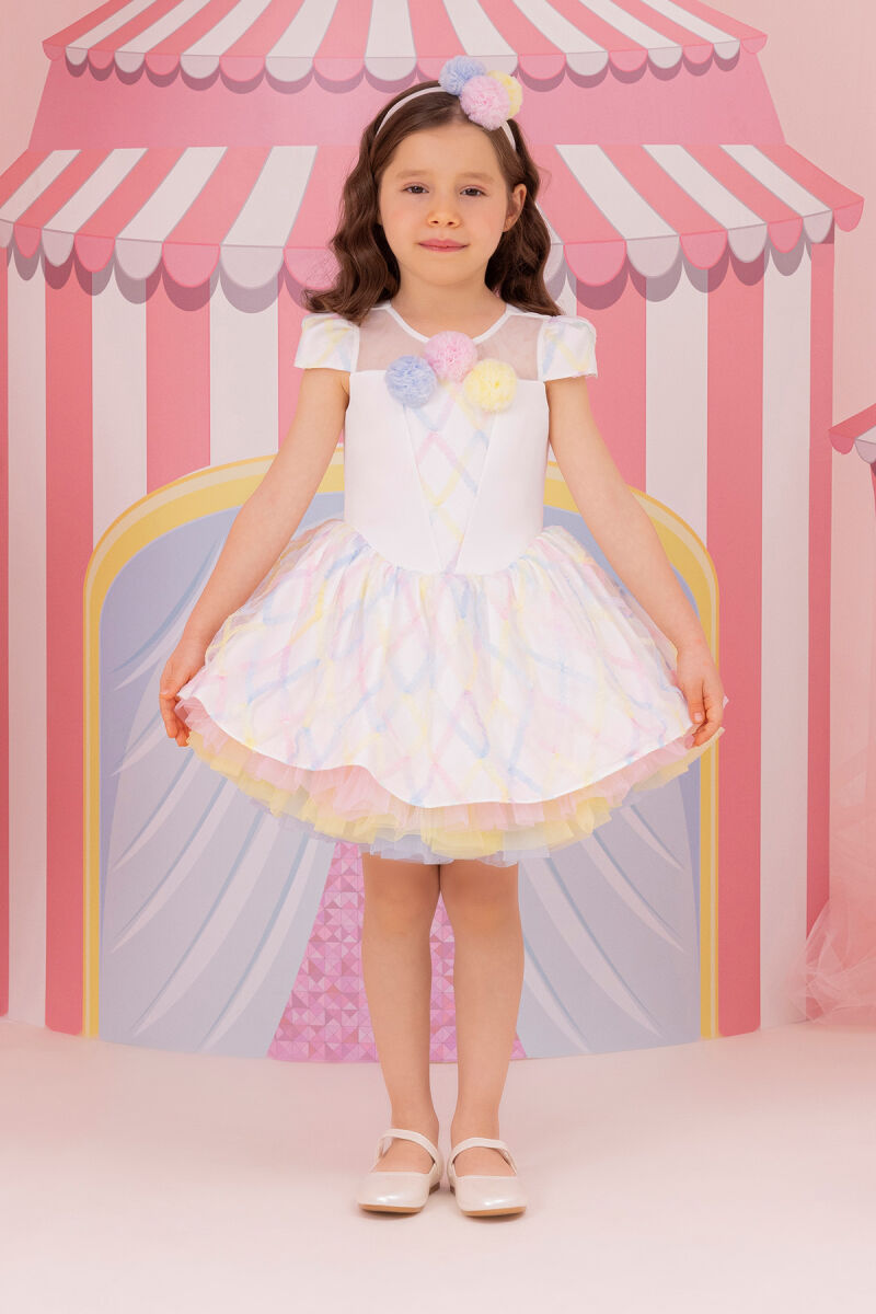 Colorful Ice Cream Girls Dress 6-24 MONTH - 6