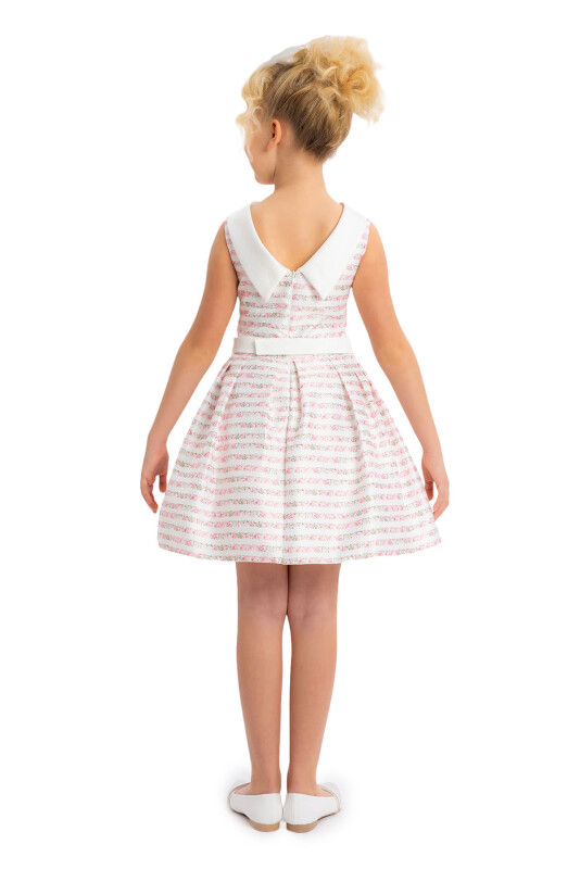 Pink Girls Striped Dress 8-12 AGE - 6