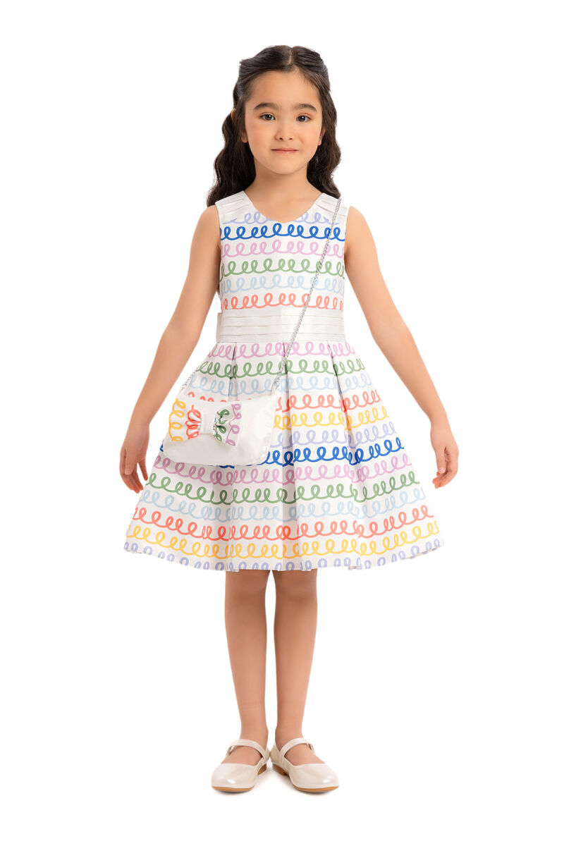 Colorful Girls Sleeveless Dress 3-7 AGE - 2