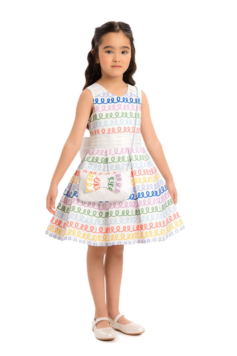 Colorful Girls Sleeveless Dress 3-7 AGE - 3