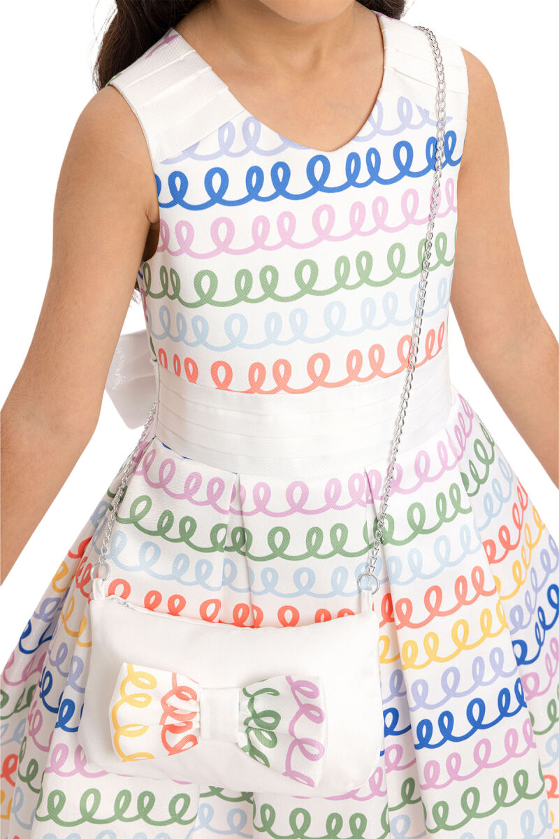 Colorful Girls Sleeveless Dress 3-7 AGE - 4