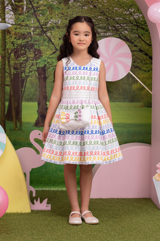 Colorful Girls Sleeveless Dress 3-7 AGE - 6