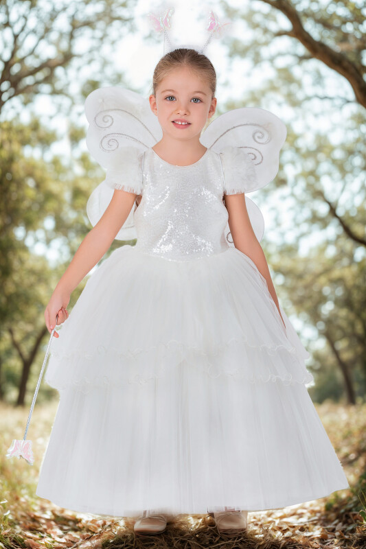 Ecru Girls Fairy Costume 3-7 AGE 