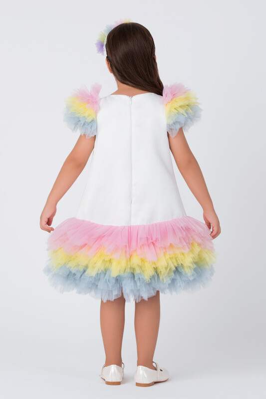 Colourful Girls Unicorn Dress 3-7 AGE - 4