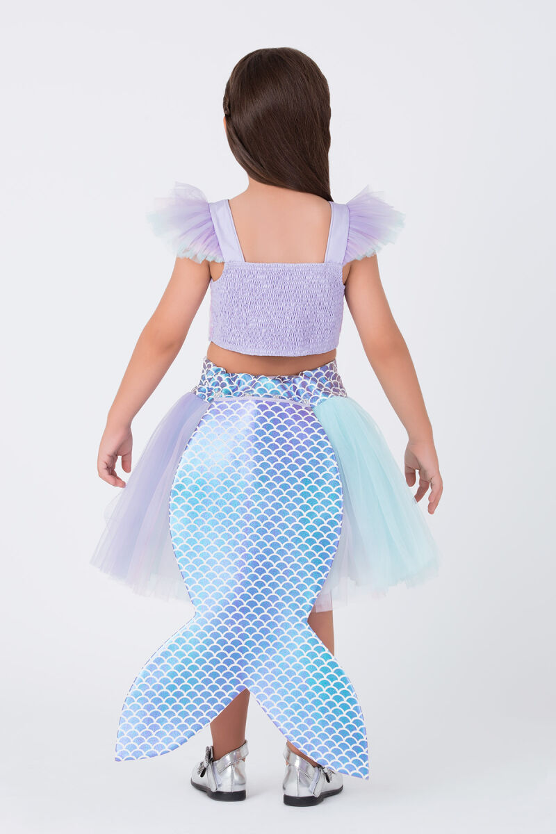 Colourful Girls Mermaid Costume 3-7 AGE - 4