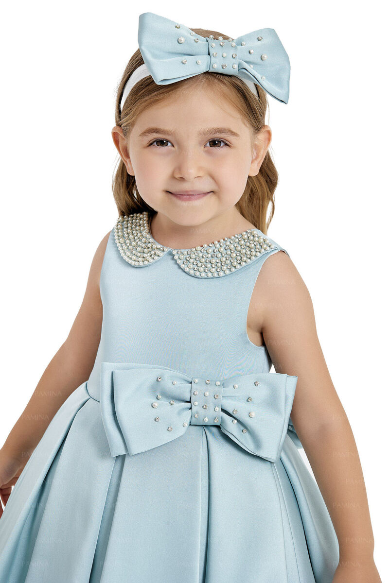 Mint Baby Collored Satin Dress 6-12-18 MONTH - 10