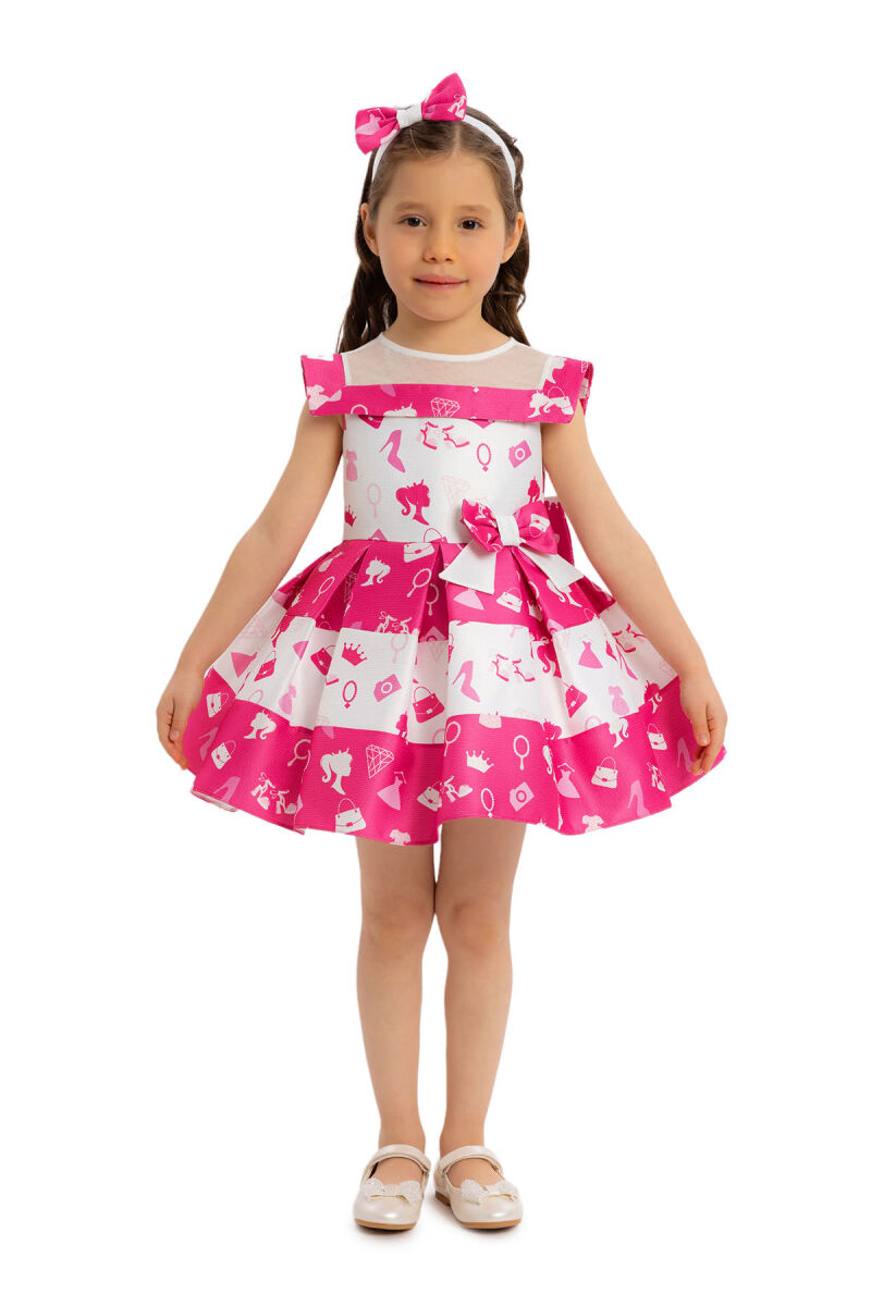 Fuchsia Girls Digital Printed Dress 6-24 MONTH - 2