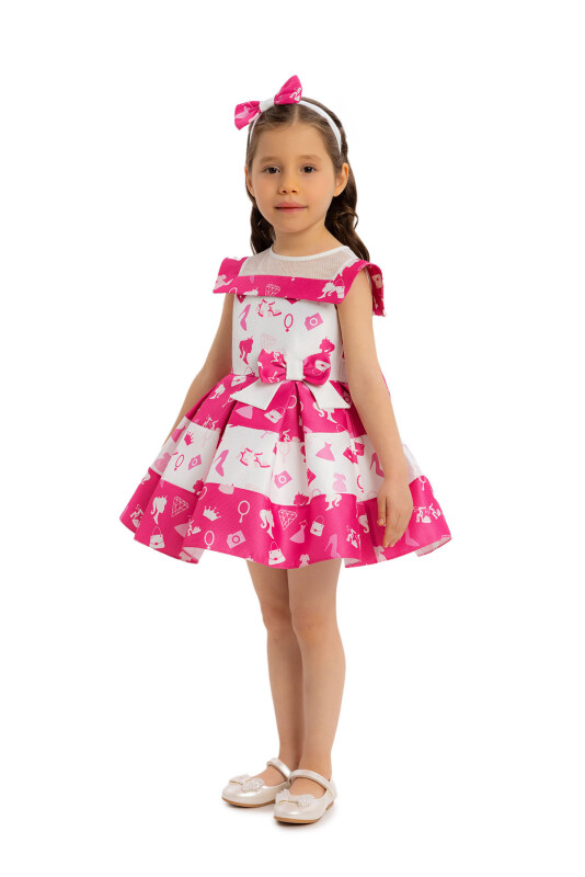 Fuchsia Girls Digital Printed Dress 6-24 MONTH - 3