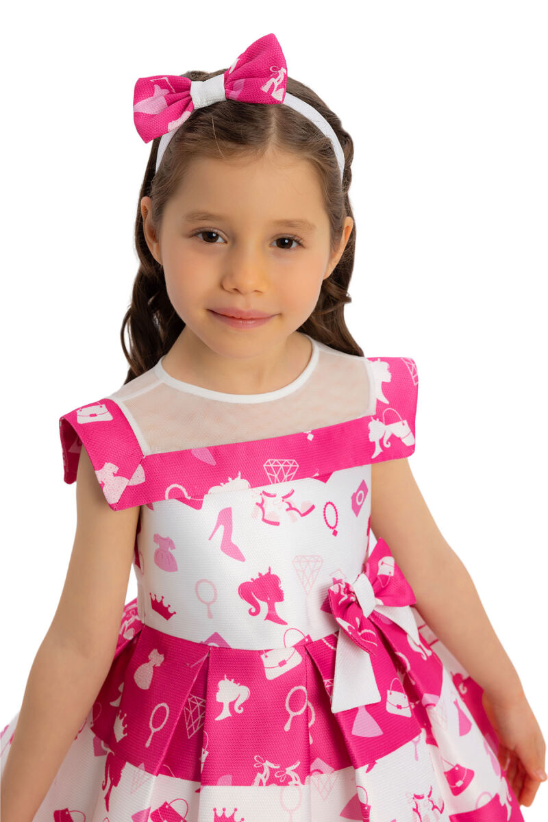 Fuchsia Girls Digital Printed Dress 6-24 MONTH - 5