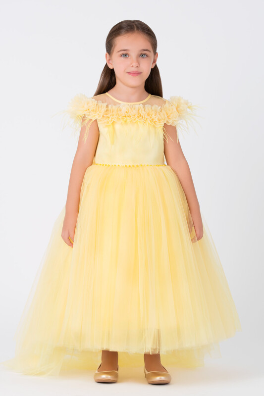 Yellow Girls Princess Dress 3-7 AGE - 2