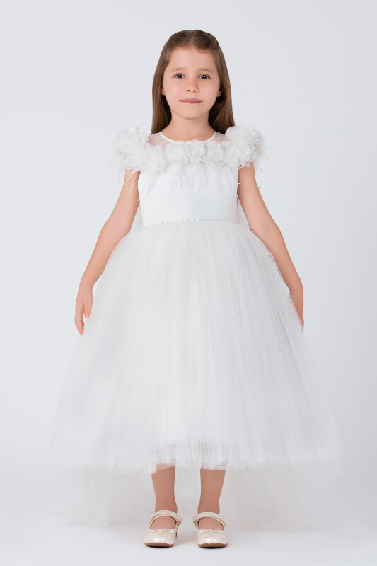 Ecru Girls Princess Dress 3-7 AGE 