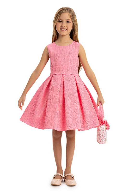 Pink Dress with Lace Bolero and Matching Bag 3-7 AGE - 9