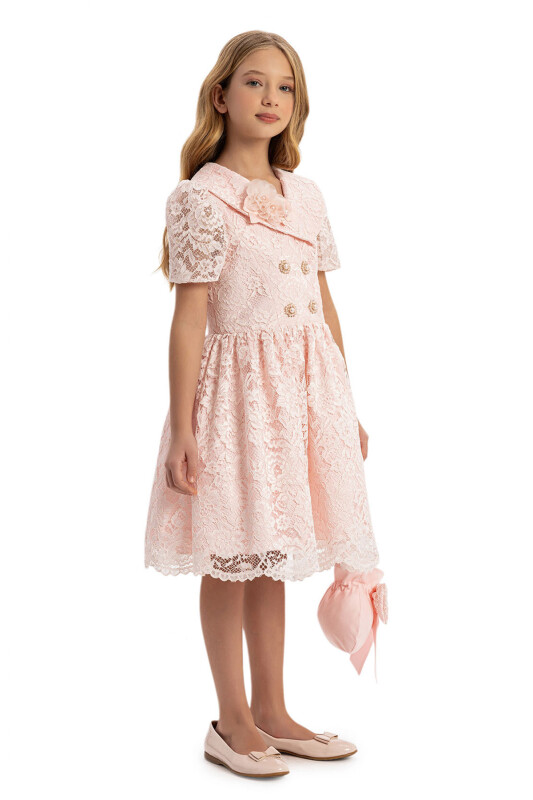 Powder Girls Lace Dress with Matching Bag 8-14 AGE - 4