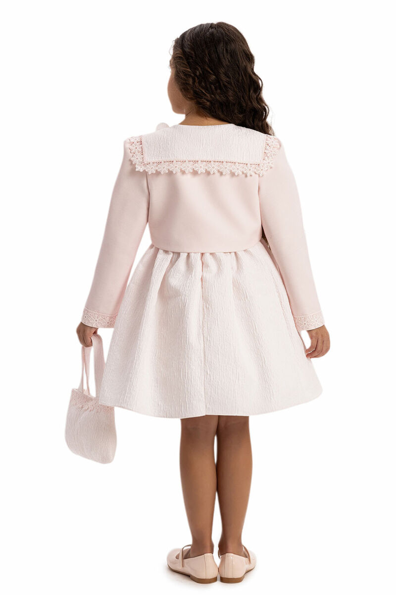 Powder Elegant Dress with Bolero and Bag 3-7 AGE - 10