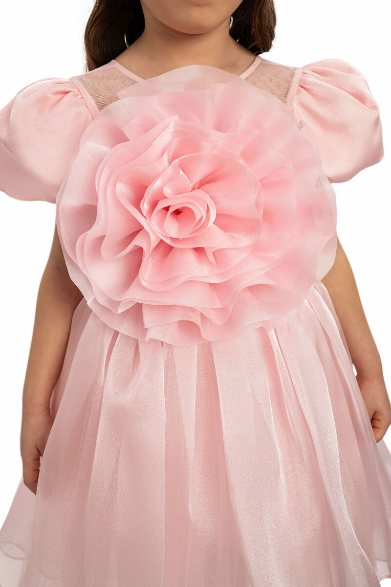 Powder Girls Floral Satin Dress 3-7 AGE - 4