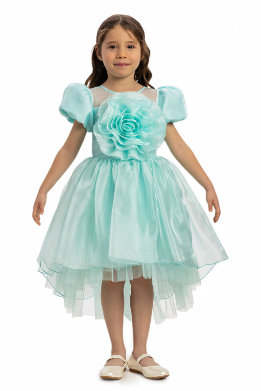 Mint Girls Floral Satin Dress 3-7 AGE - 3