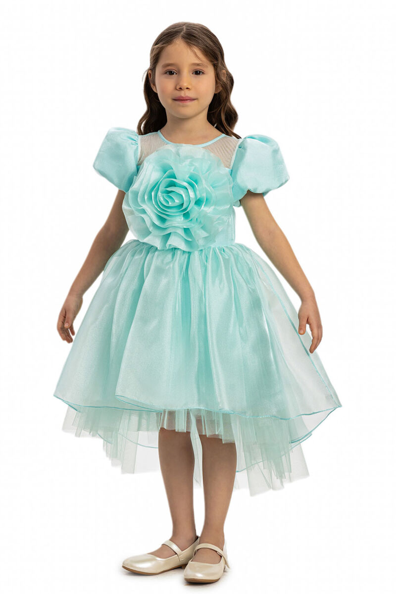 Mint Girls Floral Satin Dress 3-7 AGE - 4