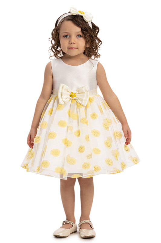 Yellow Baby Dress with Matching Hair Bow 6-24 MONTH - 3