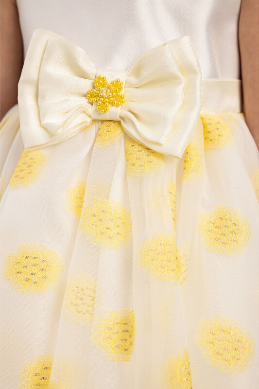 Yellow Baby Dress with Matching Hair Bow 6-24 MONTH - 5