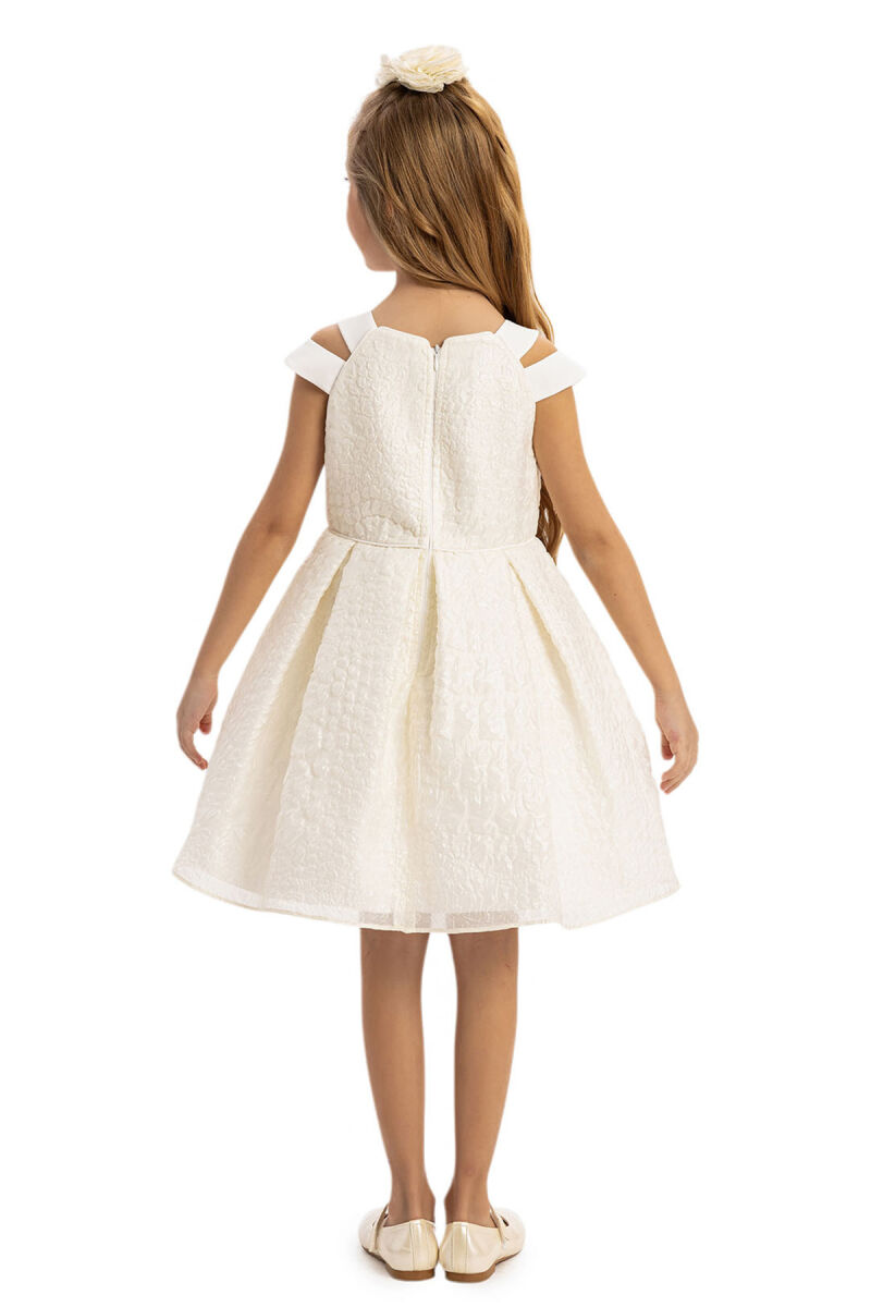 Ecru Dress with Jacket and Hair Accessory 3-7 AGE - 10