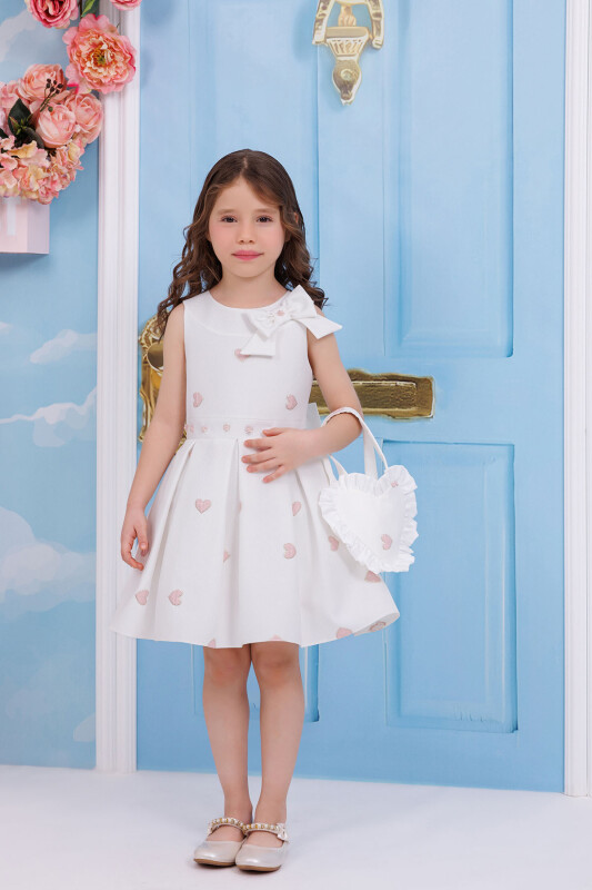 Powder Girls Dress and Matching Heart Bag 3-7 AGE 