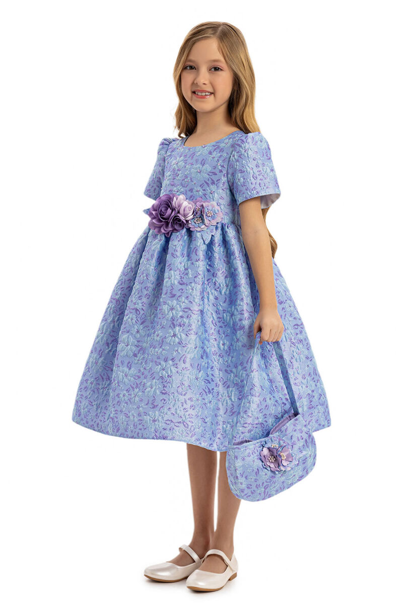 Lilac Dress with Matching Bag 3-7 AGE - 4