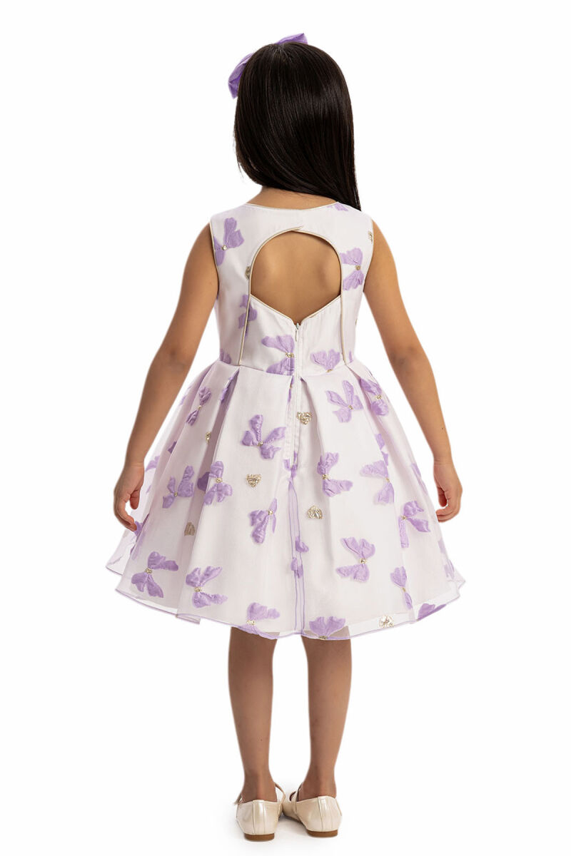 Lilac Bow Dress with Bolero and Hair Accessory 3-7 AGE - 10