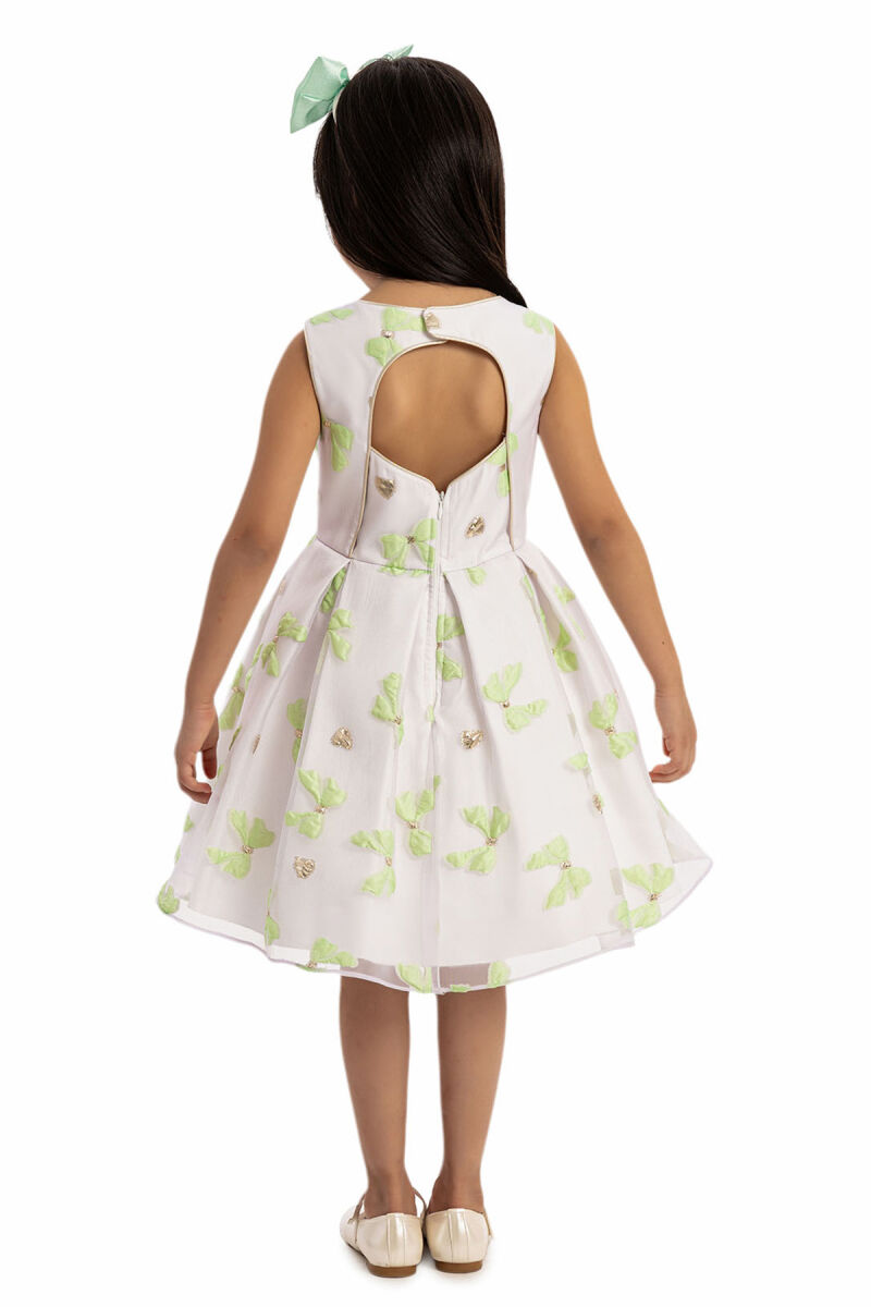 Green Bow Dress with Bolero and Hair Accessory 3-7 AGE - 11