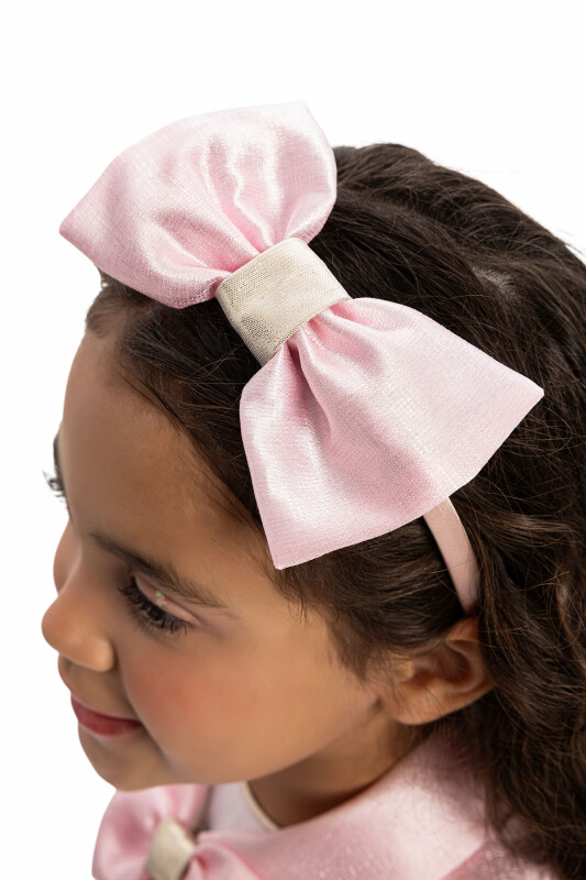 Pink Bow Dress with Bolero and Hair Accessory 3-7 AGE - 8