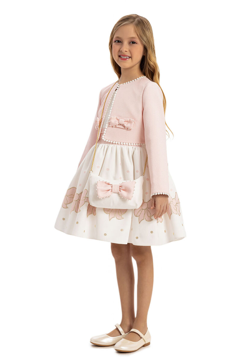 Powder Girls Dress with bolero and Matching Bag 3-7 AGE - 4