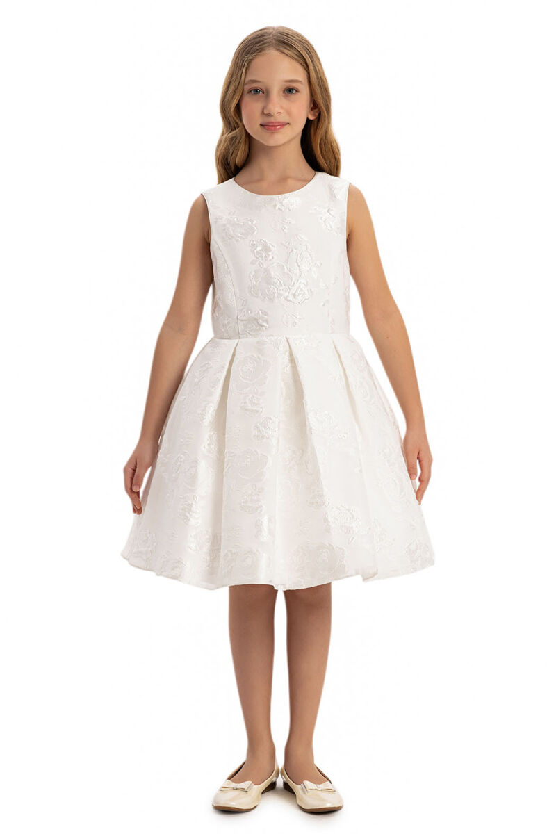 Ecru Dress with Elegant Matching Bolero 8-14 AGE - 5