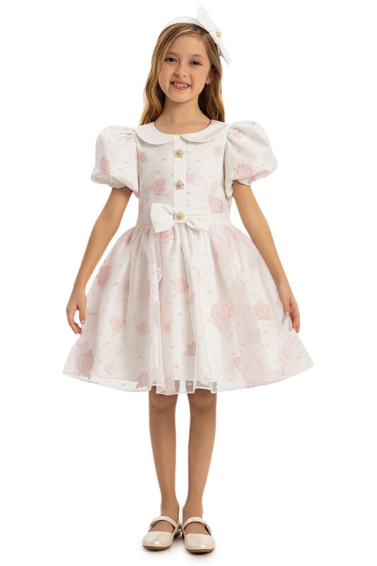 Powder Dress with Hair Accessory 3-7 AGE 