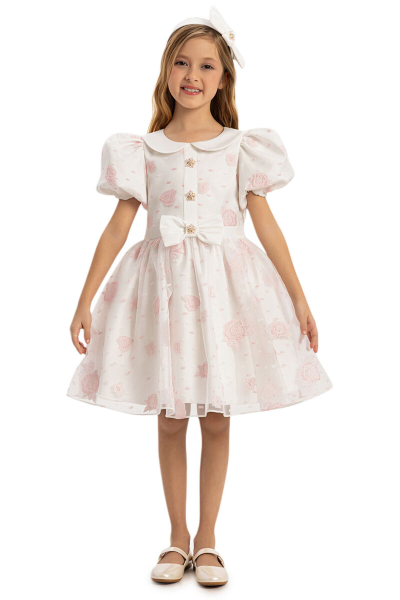 Powder Dress with Hair Accessory 3-7 AGE - 1