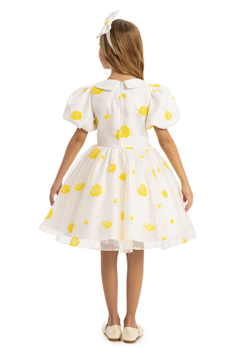 Yellow Dress with Hair Accessory 3-7 AGE - 8