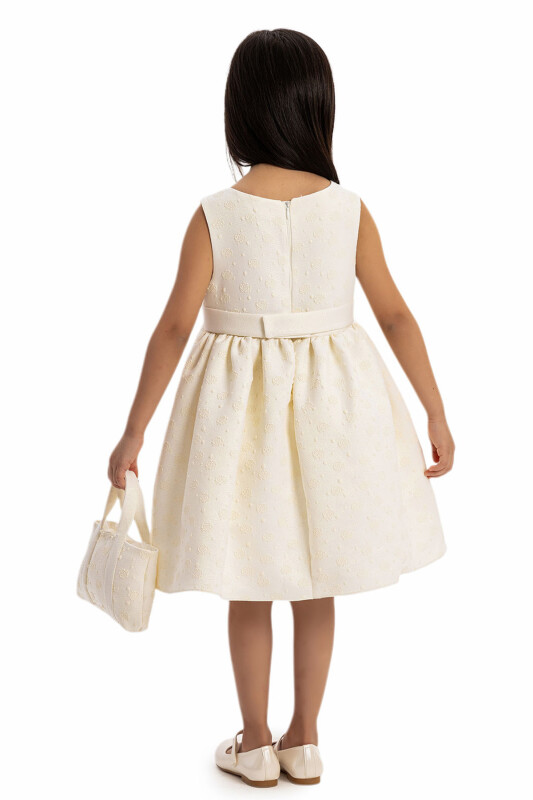 Ecru Dress Set with Bolero and Matching Bag 3-7 AGE - 8