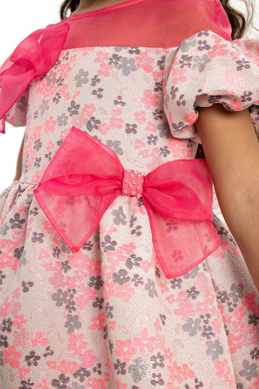 Pink Floral Dress with Matching Bag 3-7 AGE - 6