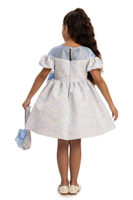 Blue Floral Dress with Matching Bag 3-7 AGE - 6