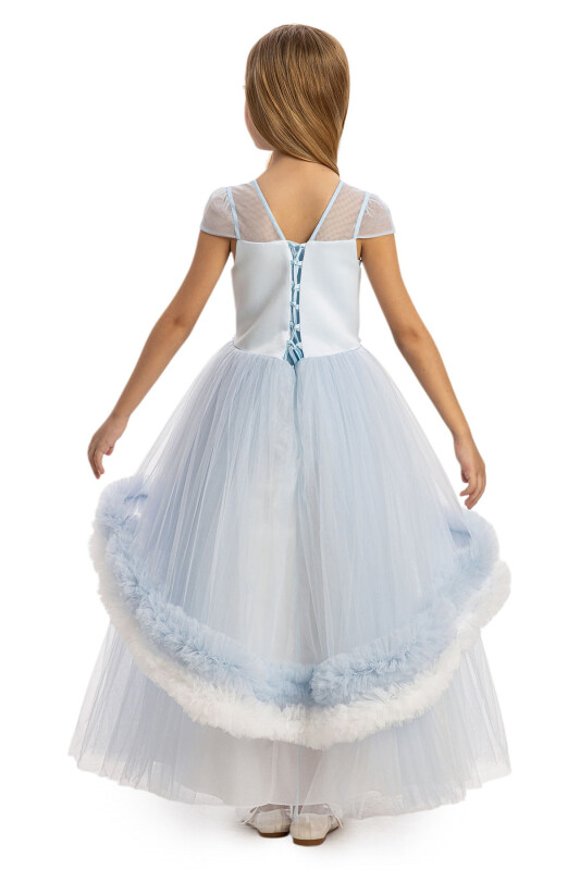 Blue Girls Tulle Dress 3-7 AGE - 7